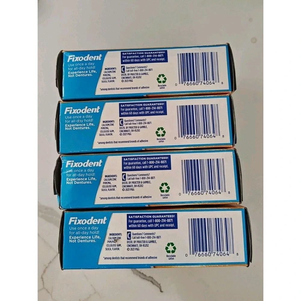 Fixodent Denture Adhesive Powder Extra Hold 2.70‎ oz x 4 Boxes Exp. 8.31. 2028